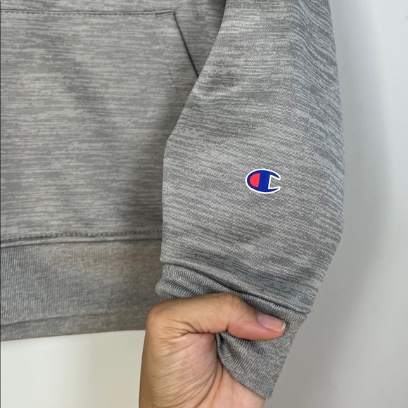 Champion Kids Heather Gray Red and Black Sweatshirt Hoodie Boys Size 6 - Picture 3 of 5